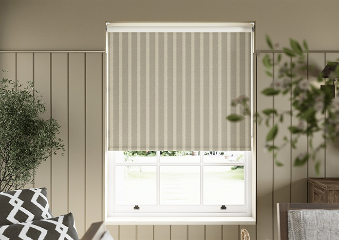 Emily Bond Parasol Stripe, Taupe - Twist&Fit Roller Blind - Image 3